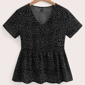 Plus Size Shein Peplum Blouse